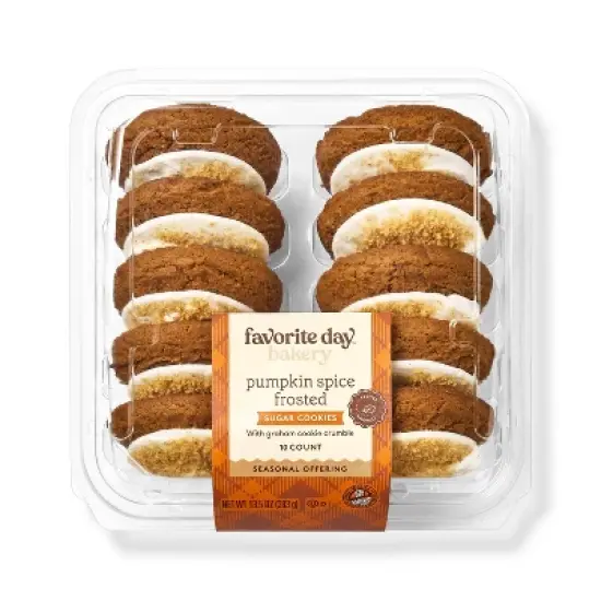 Harvest Pumpkin Spice Frosted Cookies - 13.5oz/10ct - Favorite Day&trade; image {3}