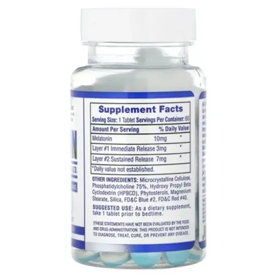 Hi Tech Pharmaceuticals Melatonin, 10 mg, 60 Tablets image {1}