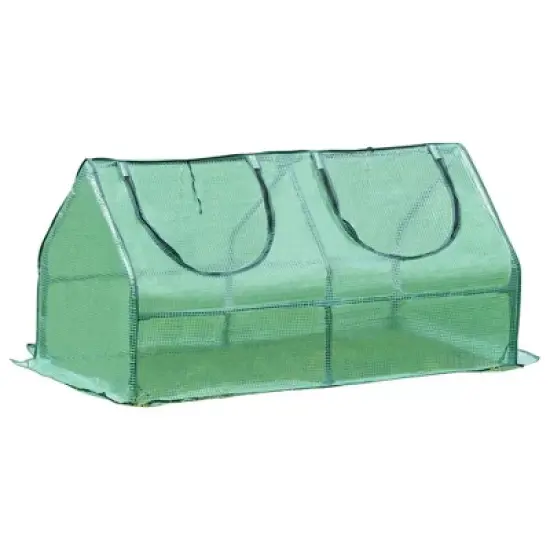 Aoodor Mini 4 ft. x 2 ft. x2 ft. Greenhouse Zipper Doors image {7}