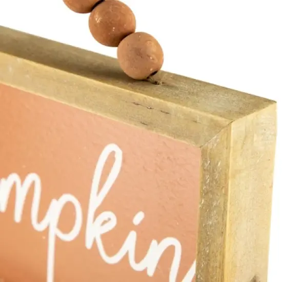 Northlight 12" Orange Hi Pumpkin Autumn Harvest Wall Sign image {2}