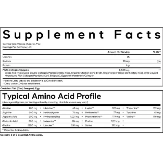 Codeage Hydrolyzed Multi Collagen Peptides Unflavored Powder Supplement - 20oz image {13}