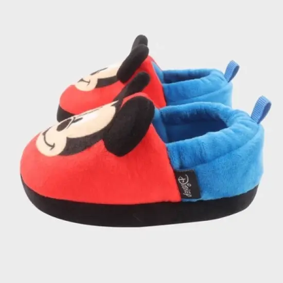 Toddler Boys' Disney Mickey Sock Slippers - Blue image {3}