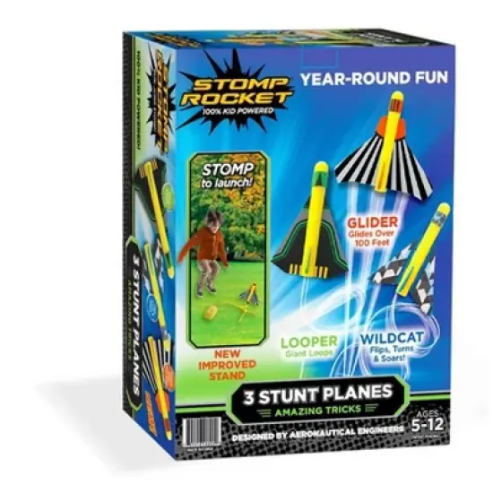 Stomp Rocket Aerodynamic Stunt Planes with Adjustable Launcher image {5}