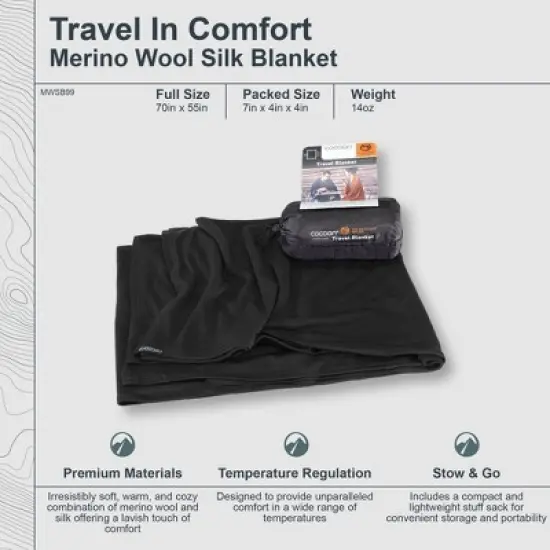 COCOON - Premium - Travel Blanket -  Merino Wool / Silk image {2}