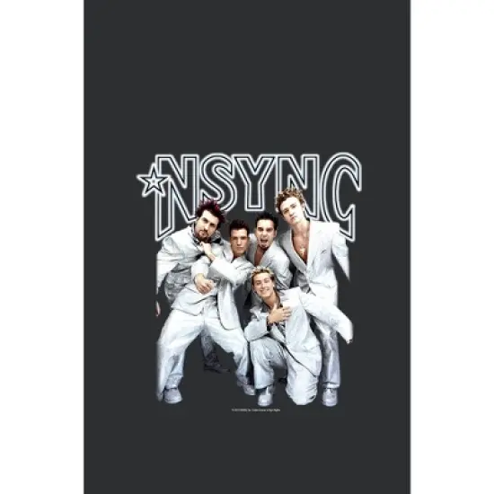 Women's NSYNC Iconic White Suits Racerback Tank Top image {1}
