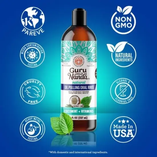 GuruNanda Cocomint Oil Pulling - 8 fl oz image {7}