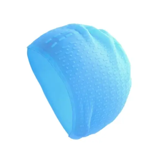 Unique Bargains Silicone Stripe Pattern Swimming Cap 1 Pc image {9}