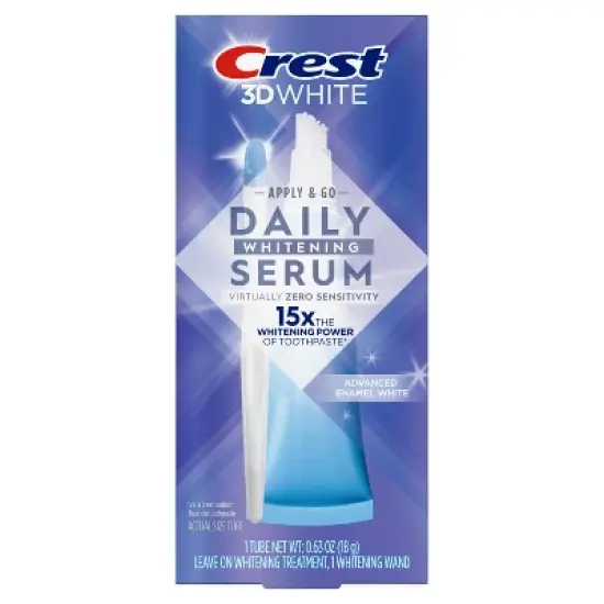 Crest 3DWhite Daily Whitening Serum Advanced Enamel White Teeth Whitening Treatment  - 0.63 oz image {8}