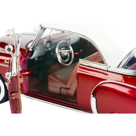 1950 Chevrolet Bel Air Burgundy with White Roof 1/18 Diecast Model Car by Motormax image {2}