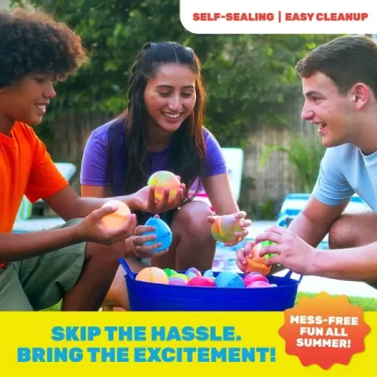 Hydrobursts by What Do You Meme? Resuable Water Balloons Balloon Shape Water Balloon Toy - 6pk image {6}