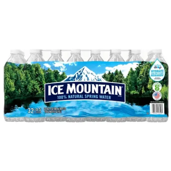 Ice Mountain 100% Natural Spring Water - 32pk/16.9 fl oz Bottles image {1}