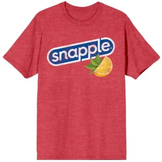 Snapple Logo Lemon and Tea Women's Red Heather Graphic Tee image {6}