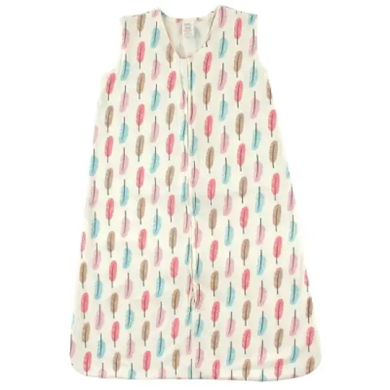 Touched by Nature Baby Girl Organic Cotton Sleeveless Wearable Sleeping Bag, Sack, Blanket, Feathers image {2}