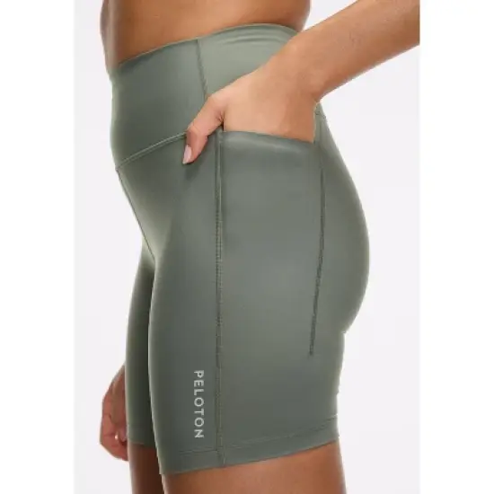 Peloton Women's Cadent High Rise Pocket Bike Short 7", Castor Gray image {3}