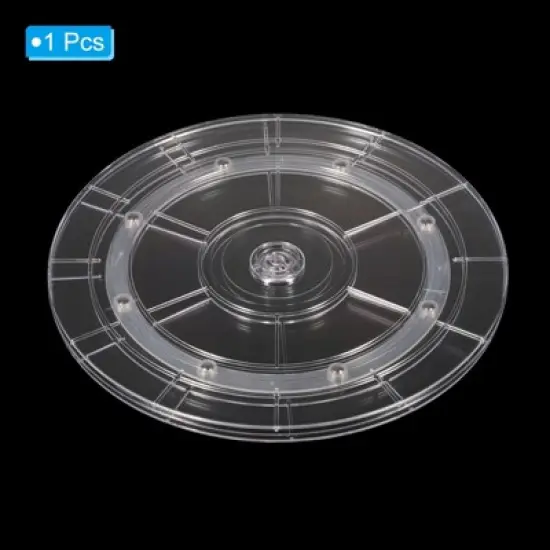 Unique Bargains High-Strength Plastic 360-Degree Durable Multi-use Rotating Swivel Stand with Steel Ball Bearings Clear image {2}