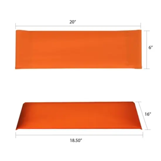 Director's Chair Replacement Canvas Tangerine - Flora Home image {2}