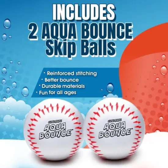 Activ Life Ultimate Larger 3" Size Skip Balls (Baseball) Beach Pool Toys for Kids Ages 8-12 Year Old Boys Girls Gifts Basket image {2}