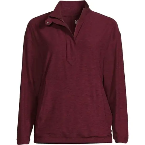 Lands' End Women's Long Sleeve Performance Zip Front Popover image {2}