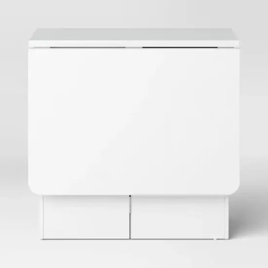 Drop Leaf Dining Table with Storage Shelves White - Room Essentials&trade; image {3}