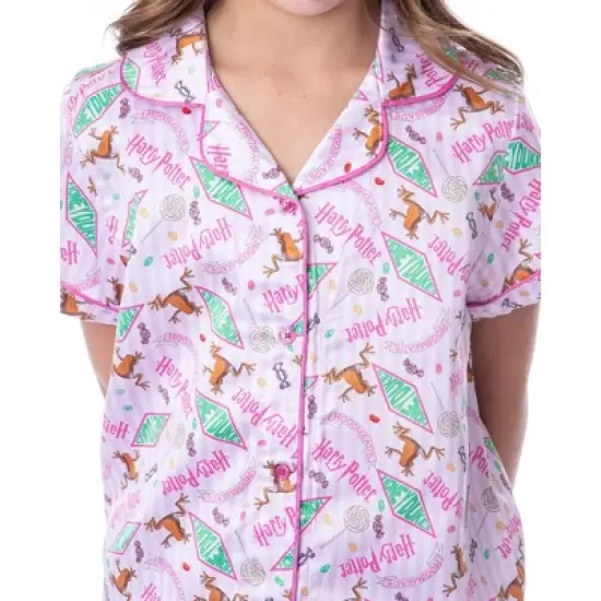 Harry Potter Girls' Honeydukes Wizarding World Sleep Pajama Set Shorts Pink image {2}