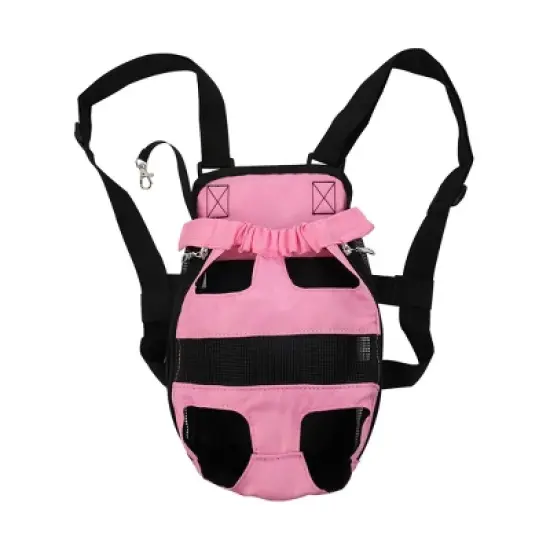 Unique Bargains Dog Easily Carry Training Accessory Carrier Backpack Small Size Pink 1 Pc image {3}