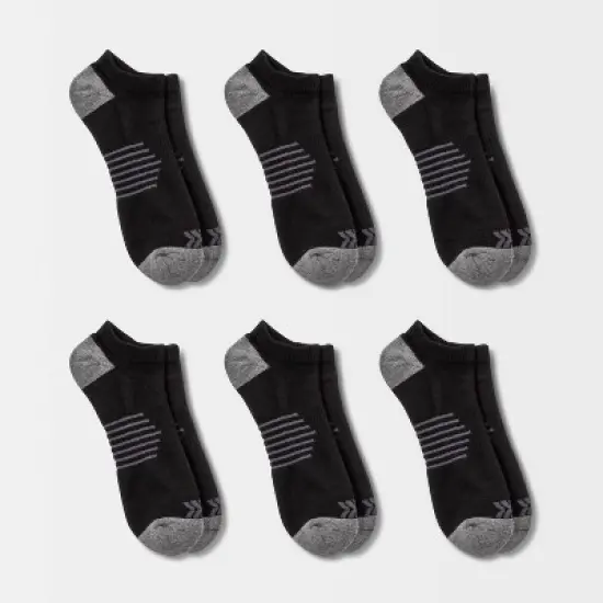 Men's Striped Arch No Show Socks 6pk - All in Motion&trade; image {3}