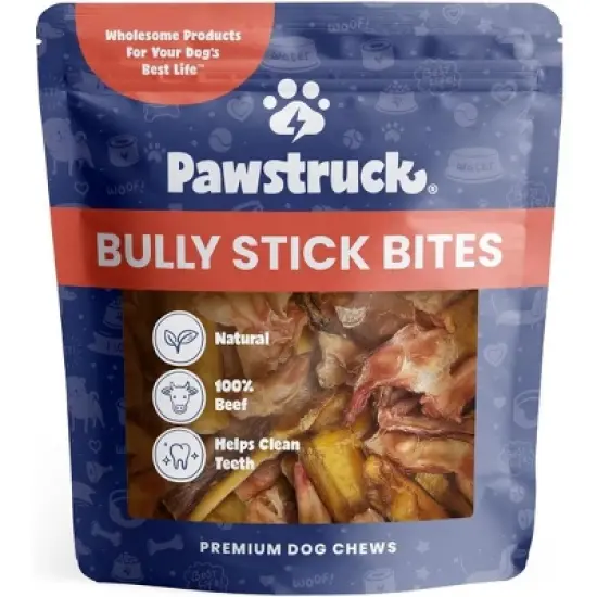 Pawstruck All Natural 1-4" Bully Stick Bites for Small Dogs - Single Ingredient Digestible Rawhide Alternative Dental Chews image {9}
