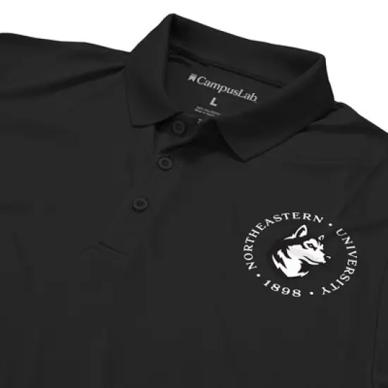Men's Northeastern University Adult Polo Left Chest Logo image {3}