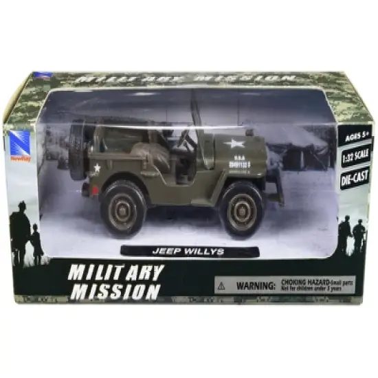 Jeep Willys U.S.A. Army Green 1/32 Diecast Model Car by New Ray image {2}
