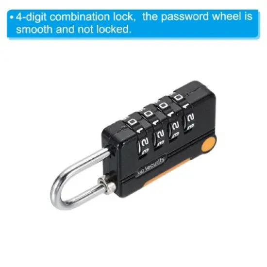 Unique Bargains Locker Luggage Bike 4 Digit Combination Lock with Security Cable Set image {3}