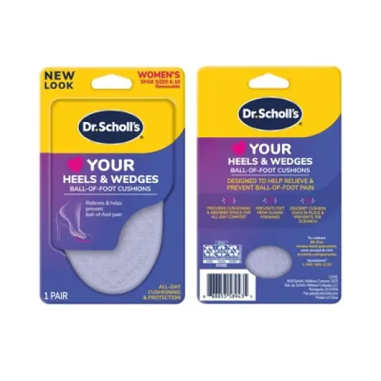 Dr. Scholl's &nbsp;Love Your Heels & Wedges Ball of Foot Cushions - Women's Shoe Size 6-10 - 1 Pair image {1}