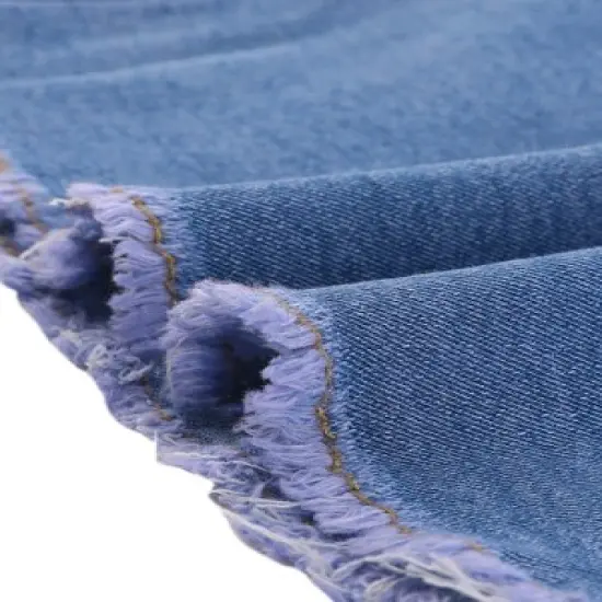 Allegra K Women's Denim Skirts Raw Hem Button Down Midi Jeans Skirt image {5}