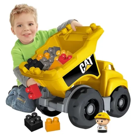 MEGA BLOKS CAT Large Dump Truck Building Toy - 25pcs image {8}