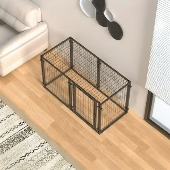 Racxily 47.2" Dog Crate for Small Medium Large Dogs, Puppy Dog Playpen for Yard Indoor Outdoor Use, Pet Dog Cage Kennel image {7}