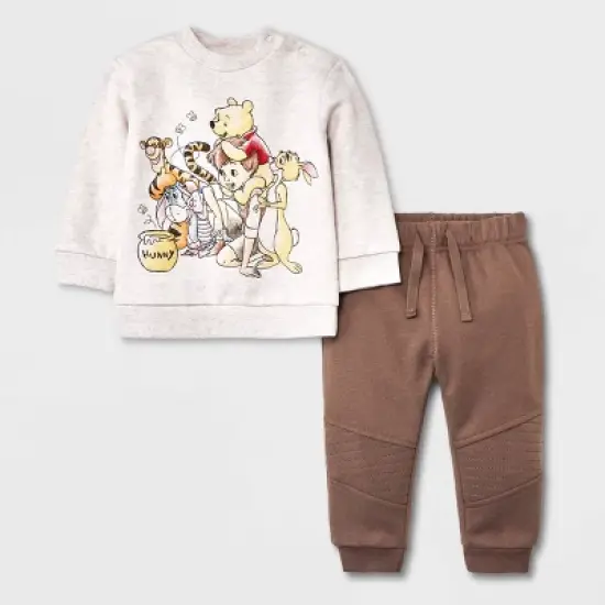 Baby Boys' Winnie the Pooh Printed Top and Bottom Set - Beige image {5}