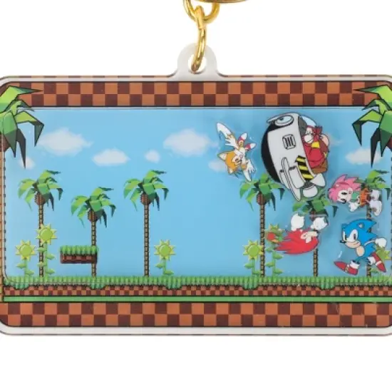Sonic The Hedgehog Green Hill Zone Keychain image {1}
