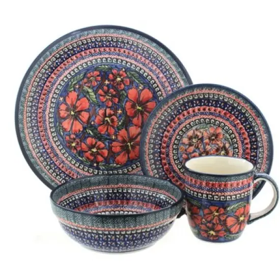 Blue Rose Polish Pottery Zaklady Dinnerware (4 PC) image {10}