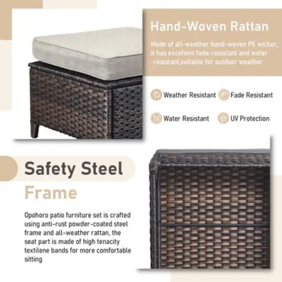 Gymojoy Outdoor Sofa Couch 3 Seater Sofa Deep Seat Sofa image {9}