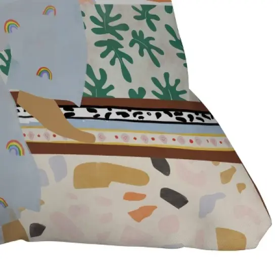 Alja Horvat There Is Always Sunshine Outdoor Throw Pillow Orange - Deny Designs image {1}