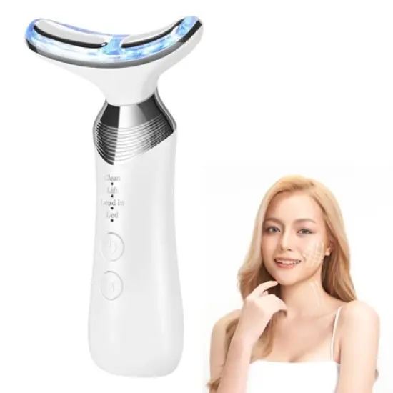 CARER SPARK Face Massager Against Wrinkles, 4-in-1 RF Neck Face Massager Face Shaper Wave Vibration Light for Anti-Ageing Lifting image {6}