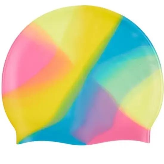 Sporti Multi Color Silicone Swim Cap image {9}
