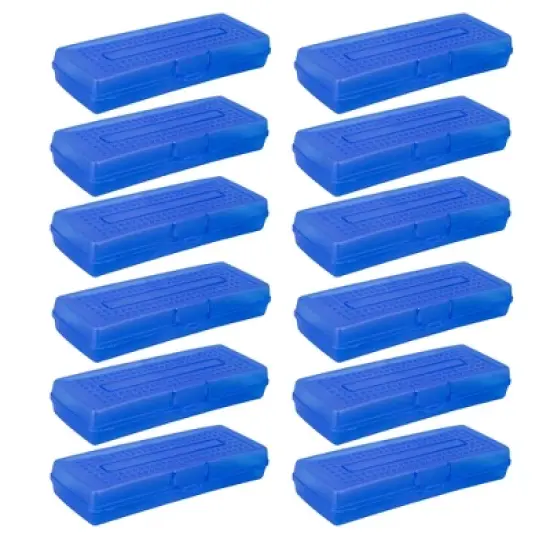 Storex Single Mini Pencil Storage Case, Assorted Colors, Pack of 12 image {4}