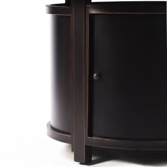44" Round Aluminum Outdoor Propane Fire Table with Wind Blockers Lid & Propane Tank Cover - Oakland Living image {5}