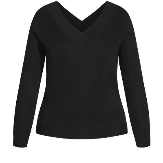 Women's Plus Size Sweet Love Sweater - black | CITY CHIC image {4}