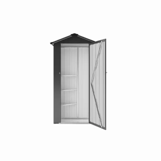 Campcraft Galvanized Steel Shed &ndash; Waterproof, Secure Lock, Spacious Interior, Easy Assembly, Two Color Options-Cuddlewood image {6}
