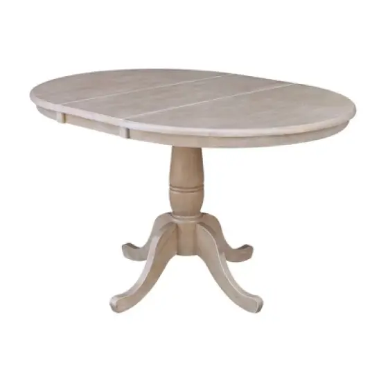 36" Round Dining Table with 12" Leaf - International Concepts image {6}