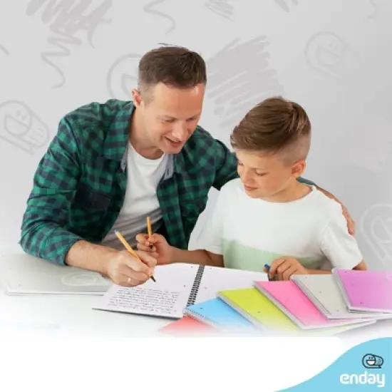 Enday 1-Subject Wide Ruled Spiral Notebook - 70 Sheets image {3}