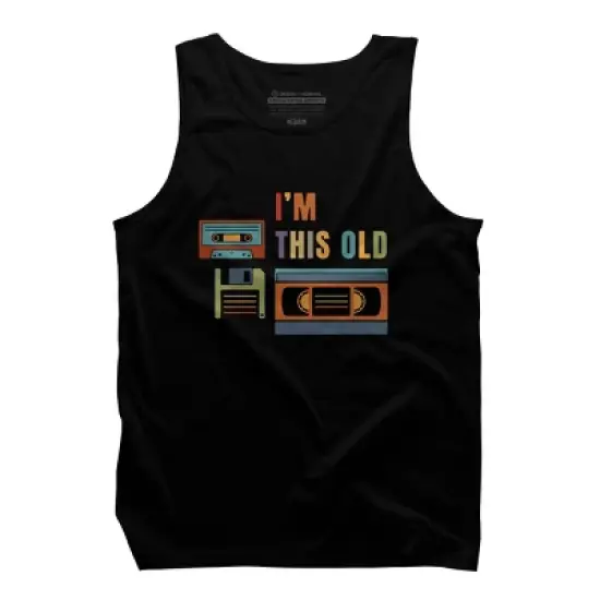 Men's Design By Humans I'm this old - Old data storage media By DsgnCraft Tank Top image {4}