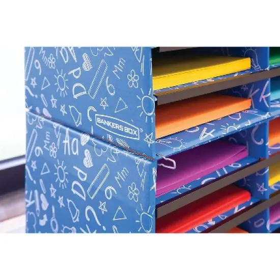Bankers Box Classroom collection 15-Compartment Literature Organizers 28.5" x 12.375" Blue (3384301) image {5}