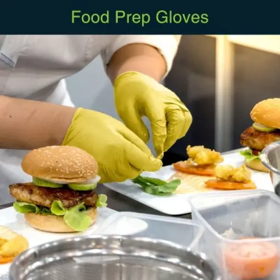 FifthPulse Nitrile Exam Gloves - Yellow - Box of 50, Perfect for Cleaning, Cooking & Medical Uses image {2}